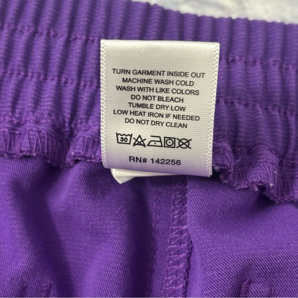 Women’s FIGS Yola Skinny Scrub Pants Digital Grape Size Large High Waisted - Picture 12 of 14